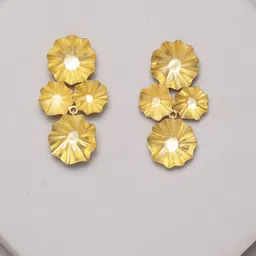 PANASH Gold-Toned Floral Drop Earrings-picture-20