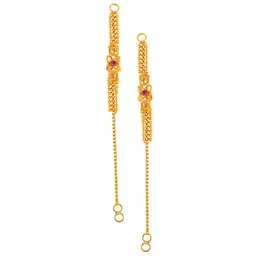 Vighnaharta Gold-Plated Contemporary Shaped Ear Cuff Earrings-picture-39