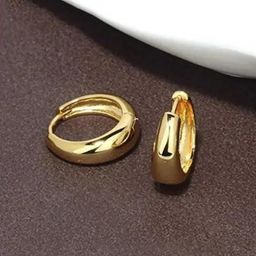 FIMBUL Gold Plated Circular Hoop Earrings-picture-43