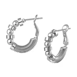 ZIVOM Silver-Plated Circular Hoop Earrings-picture-37