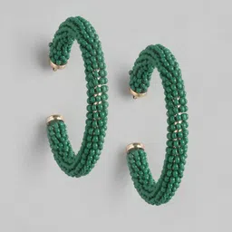 RICHEERA Rose Gold-Plated Circular Hoop Earrings-image-60