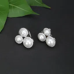 Adwitiya Collection Silver-Plated Classic Studs Earrings-picture-10