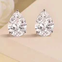 Ornate Jewels 925 Sterling Silver Teardrop Shaped Studs Earrings image 1