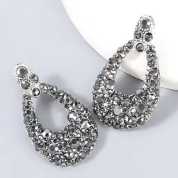 Bellofox Silver-Toned Contemporary Chandbalis Earrings-picture-44
