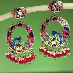 OOMPH Meenakari Drop Earrings-picture-13