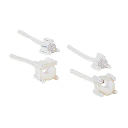 Accessorize London Set Of 2 Women Sterling Silver Plated Sparkle Earrings-picture-55