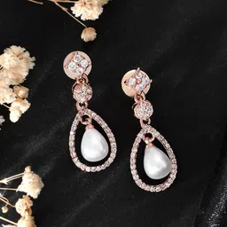 Silvermerc Designs Gold-Plated Diamond Shaped Drop Earrings-image-48
