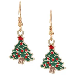 EL REGALO Christmas Contemporary Enamelled Drop Earrings-image-5