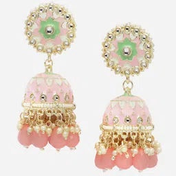 Anouk Gold-Plated Dome Shaped Jhumkas-picture-24
