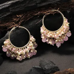 Adwitiya Collection Gold-Toned Circular Jhumkas Earrings-picture-22