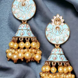 Anouk Floral Jhumkas Earrings-picture-39