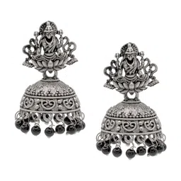 Shining Jewel - By Shivansh Silver-Plated Jhumkas-picture-17