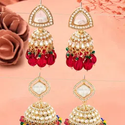 Zaveri Pearls Contemporary Jhumkas Earrings image 1