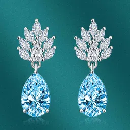 Designs & You Silver Plated Brass Teardrop Shaped Jhumkas Earrings-picture-30