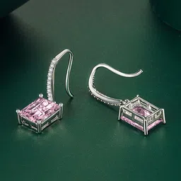 Designs & You Silver-Plated Geometric Drop Earrings-picture-54