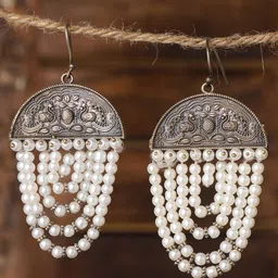 VENI Silver-Plated Classic Drop Earrings-image-81