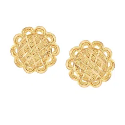 Vighnaharta Gold-Plated Floral Studs Earrings image 1