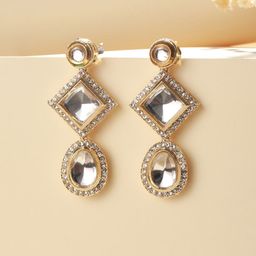 Priyaasi Gold-Plated Contemporary Drop Earrings-picture-20