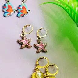 FEMMIBELLA Set of  Gold Plated Hoop Earrings-picture-35