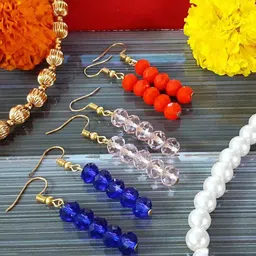 RICH AND FAMOUS Pack of 3 Pearl Contemporary Drop Earrings-picture-29