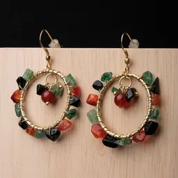 XPNSV Gold-Plated Contemporary Drop Earrings-picture-41