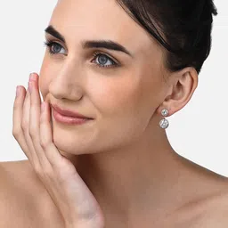 AMI Rose Gold Contemporary Drop Earrings-picture-40
