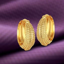 Vighnaharta Gold-Plated Hoop Earrings-picture-23