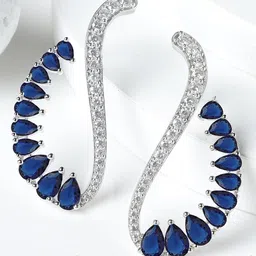 KARATCART Silver Plated Drop Earrings-picture-21