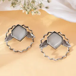DASTOOR Silver Plated Studs Earrings image 1