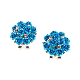 ODETTE Gold-Plated Metal Contemporary Studs Earrings image 1