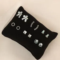 SOHI Silver-Plated Contemporary Studs Earrings-picture-47