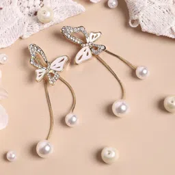 KRYSTALZ Gold-Plated Contemporary Studs Earrings-picture-25