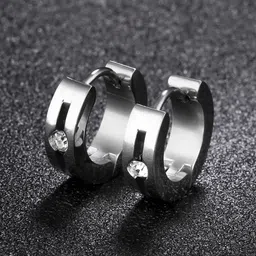Peora Silver-Plated Contemporary Hoop Earrings-picture-13