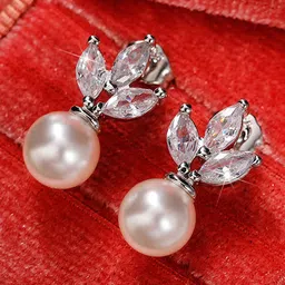Jewels Galaxy Silver-Plated Contemporary Studs Earrings-picture-23