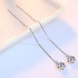 MYKI Silver-Plated Contemporary Drop Earrings-image-51