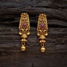 Kushal's Fashion Jewellery Gold-Plated 92.5 Pure Silver Classic Drop Earrings image 1