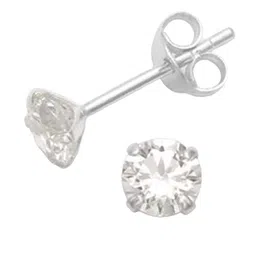 Abhooshan Sterling Silver Cubic Zirconia Studs Earrings-picture-37