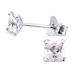 Abhooshan Sterling Silver Cubic Zirconia Studs Earrings-picture-21