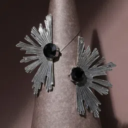 SOHI Silver-Plated Contemporary Studs Earrings-picture-17
