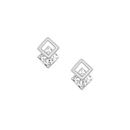 GIVA 925 Silver Quadrangle Earrings image 2