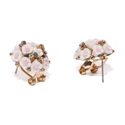 DressBerry Gold-Plated Contemporary Studs Earrings image 2
