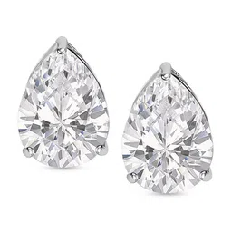 Ornate Jewels 925 Sterling Silver Teardrop Shaped Studs Earrings image 2
