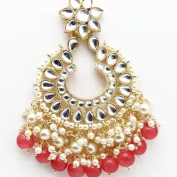 ODETTE Contemporary Kundan Chandbalis Earrings image 3