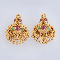 Kushal's Fashion Jewellery Gold-Plated Classic Chandbalis image 2