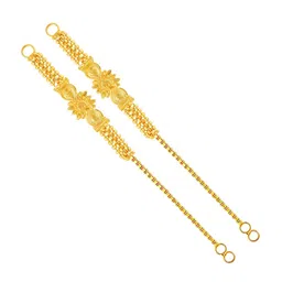 Vighnaharta Gold-Plated Contemporary Shaped Ear Cuff Earrings image 2
