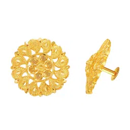 Vighnaharta Gold-Plated Floral Studs Earrings image 2