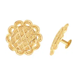Vighnaharta Gold-Plated Floral Studs Earrings image 2