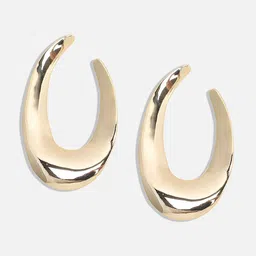 SOHI Gold-Plated Half Hoop Earrings image 2