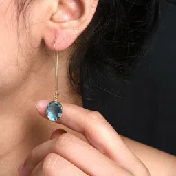 TOTAPARI Gold-Plated Contemporary Drop Earrings image 2