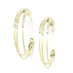 AVANT-GARDE PARIS Gold-Plated Contemporary Hoop Earrings image 4